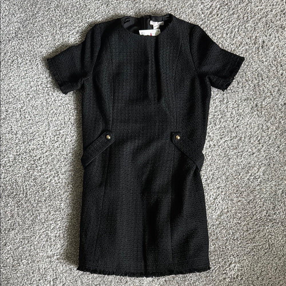 H&M Black Textured Dress